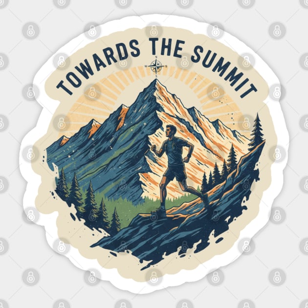 Towards the Summit Sticker by Creatifly Graphic Tees